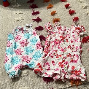 Set of 2 girls rompers